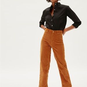Brown Corduroy Wide-Leg Everlane Pants size 00